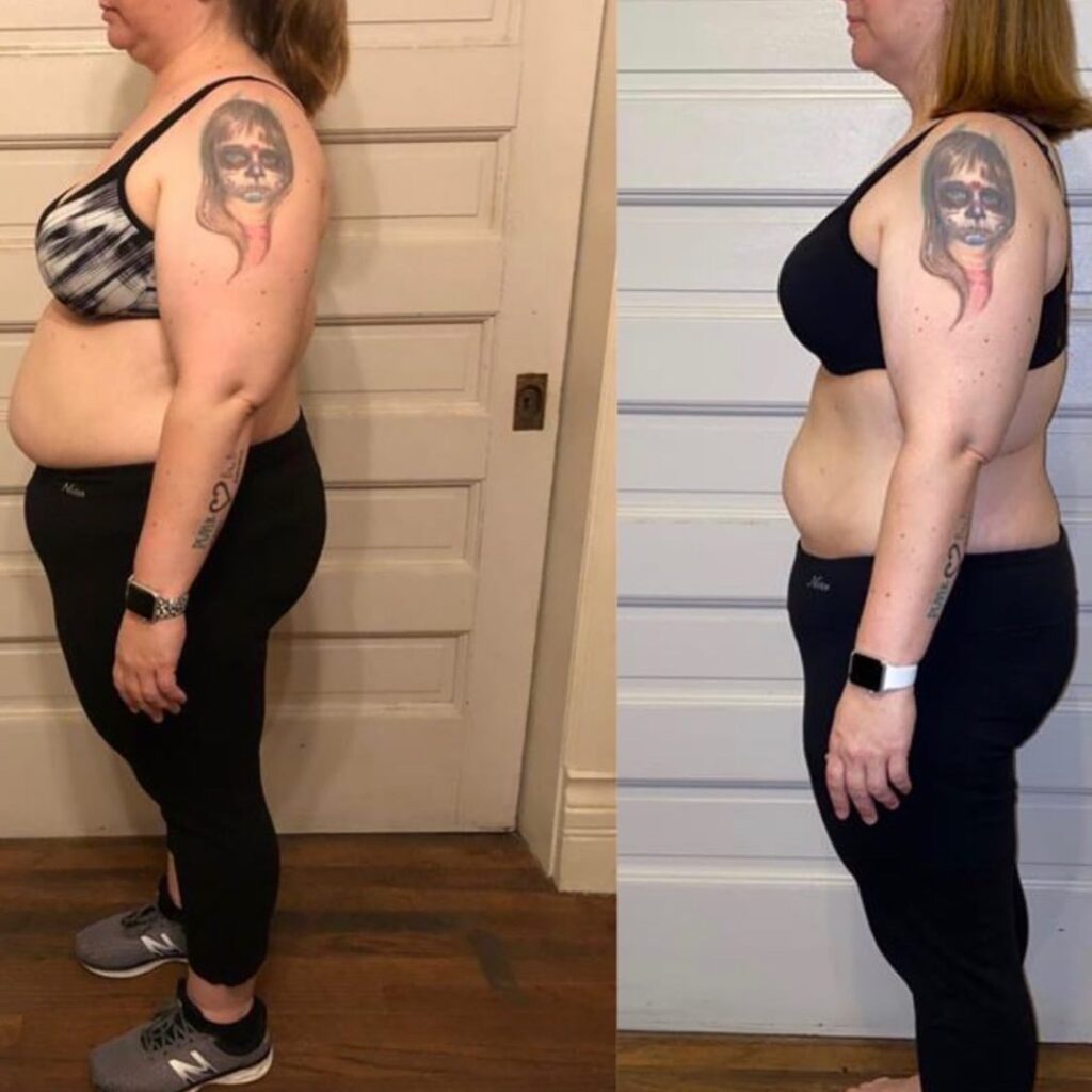 woman lost 60 pounds while eating her favorite food - morley coaching